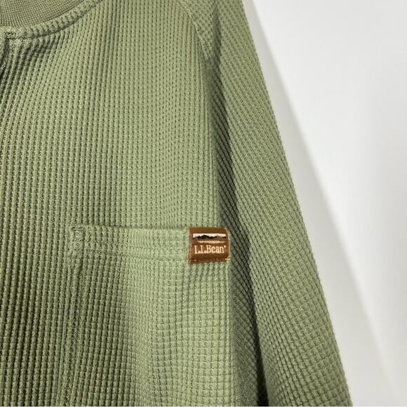 LL Bean BeanBuilt Waffle Henley Size XL Men’s - Picture 5 of 8